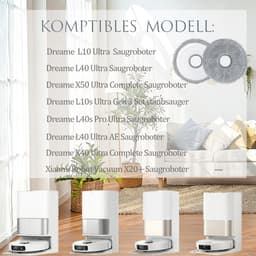 8 microvezel dweilpads geschikt voor Dreame L10s Ultra / L10 Ultra / L20 Ultra / L10s Pro Ultra Heat / X40 Ultra Complete & X10+ / X20+ Wet Vervangende doekjes — thumbnail 3