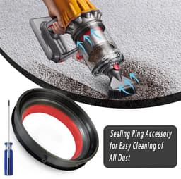 Dailygoods- Afdichtring V12 Slim - Vervangstuk voor Dyson V12 Detect Slim - Stofreservoir afdichtingsring - Inclusief Torx-schroevendraaier - Hoogwaardig rubbermateriaal - Eenvoudige installatie - Stofzuigeronderdeel — thumbnail 4