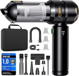 Handstofzuiger - Zwart - Draadloos - 4-in-1 Accu Stofzuiger voor Auto en Huis — thumbnail 1