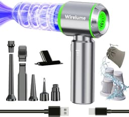 Draadloze Handheld Auto Stofzuiger - Lichtgrijs - Draagbaar en Oplaadbaar - Lichtgewicht met Krachtige Zuigkracht - Voor Thuis en Auto — thumbnail 5