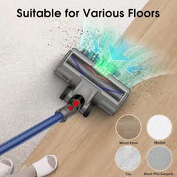 Cherrys Finds - Vloerborstelkop voor Dyson V7 V8 V10 V11 V15 G5 – Zachte Fluwelen Rolborstel met Groene LED-verlichting – Geschikt voor Harde Vloeren – Niet Compatibel met V6, DC, Ball en Slim-serie — thumbnail 2