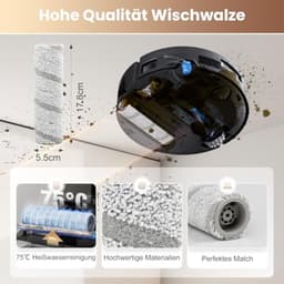 21-delig accessoireset voor Ecovacs X11 Omnicyclone robotstofzuiger – reserveonderdelen met hoofdborstel, filters, dweilen, zijborstels, reinigingsborstel en schroevendraaier — thumbnail 3