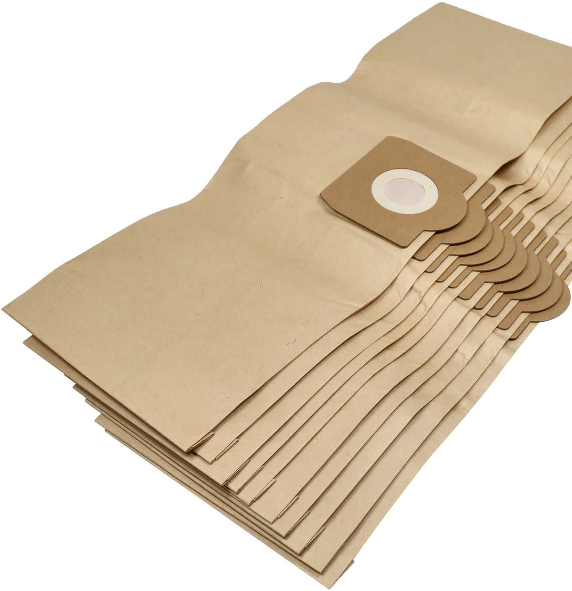 vhbw 10 stuks stofzakken, compatibel met Rowenta RB 57, 68, 67, 59, 58, 69, 60, 62, 61, 64, 63, 66, 65 stofzuigers – vulvolume 20 l, 34 cm x 23,7 cm, bruin — afbeelding 1