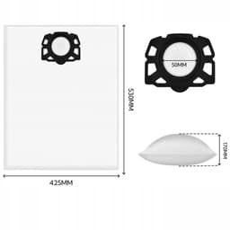 AreoSe - Stofzuigerzakken voor Karcher WD4 WD5 WD6 - 15 stuks — thumbnail 2