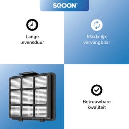 SQOON® Serviceset stofzuigerzakken + filter geschikt voor o.a. Inventum ST306 / ST307 / ST308 stofzuigers - Gelijk aan model: SZ300 / 21200900120 / 21200900010 - Perfect voor optimale stofopname en motorbescherming — thumbnail 2