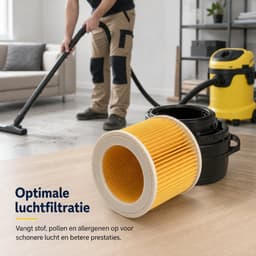BukkitBow - Set van 2 HEPA Filters Geschikt voor Kärcher WD & MV Serie - Compatibel met WD1, WD2, WD3, MV2, MV3 en meer - Hoogwaardige Luchtfiltratie - 2 Stuks — thumbnail 2
