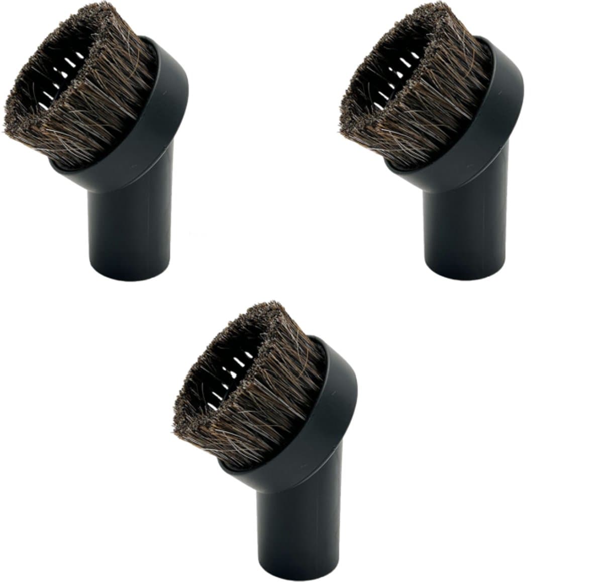 Universele Stofzuigerborstel 32 mm - 3 Stuks Ronde Afstofborstels met Zachte Haren - Opzetstuk voor Auto, Bank, Stoelen & Meubels — afbeelding 1