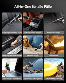 Auto Stofzuiger Draadloos 4-in-1 - Handstofzuiger - 7000 Pa zuigkracht - Geschikt voor auto's, computers, banken en dierenhaar — thumbnail 4