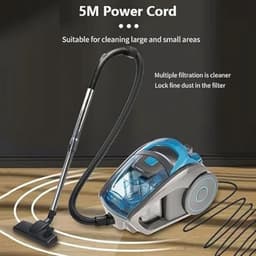 Cilinder Stofzuiger - Zakloze Stofzuiger - Efficiënt Schoonmaken - Lichtgewicht Ontwerp - 1.5L Stofbak - Blauw — thumbnail 5