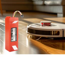 6500mAh Batterij Compatibel Met Xiaomi Roborock S50 S51 S55 - 14,4V Stabiele Prestaties - Bescherming Tegen Overbelasting En Kortsluiting Eenvoudige Installatie - Oranje — thumbnail 2