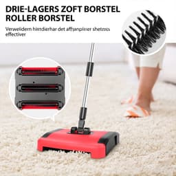 Tapijtreiniger Handmatige Reiniger Vloerstofdoek Bezem Huisdieren Binnen Vegen 180° Draaibaar Handmatige Tapijtreiniger — thumbnail 4