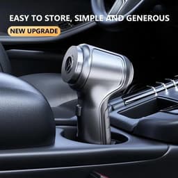 Draagbare Stofzuiger - Kruimeldief Auto - Auto Interieur Reinigen - Krachtige Zuigkracht - 500 Gram - Grijs — thumbnail 3