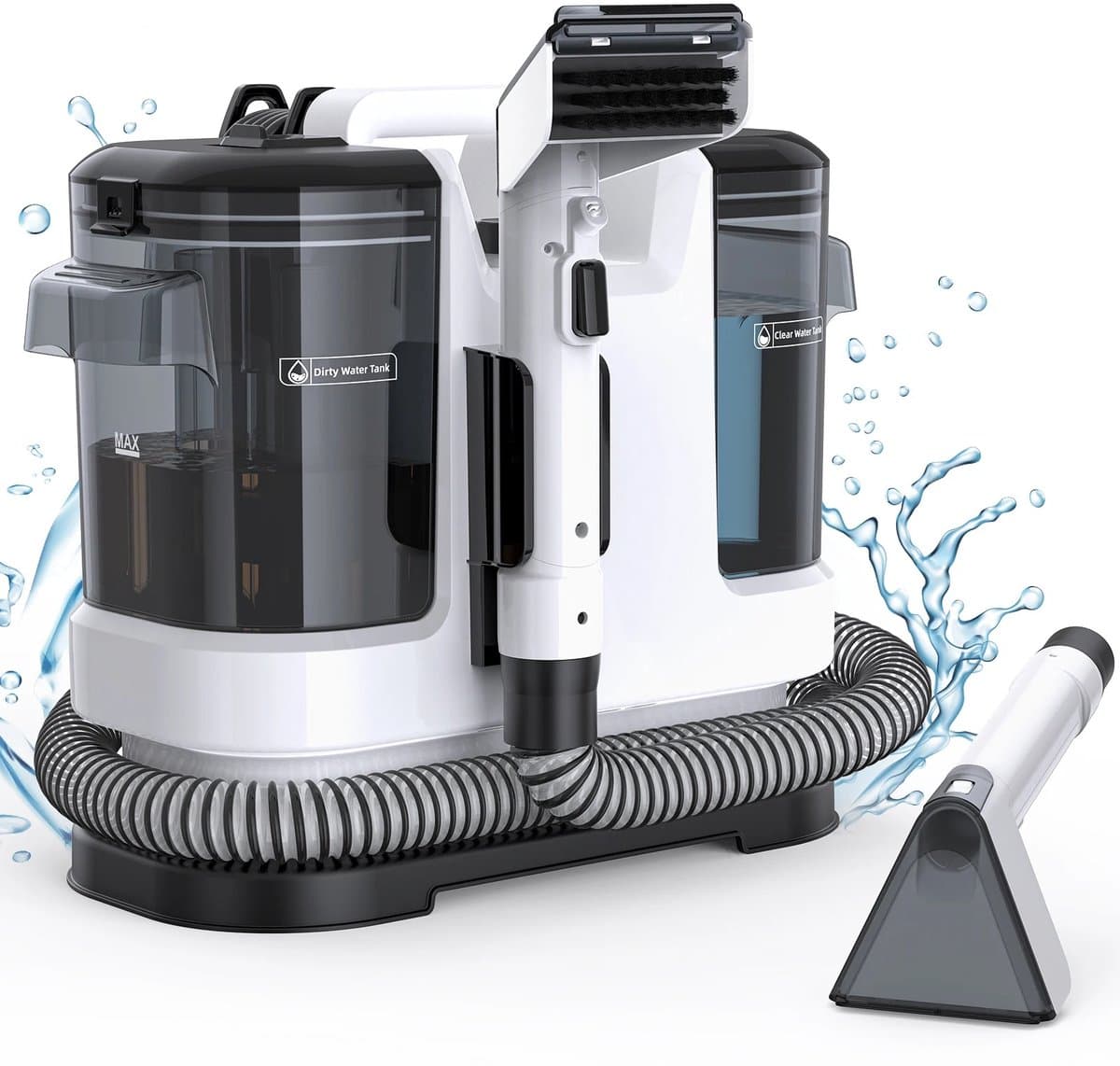 JRG Tapijtreiniger V6 - Dieptereiniger voor Bank, Auto en Matras - 15kPa Zuigkracht - 1,75L Watertank - Vlekkenreiniger — afbeelding 1