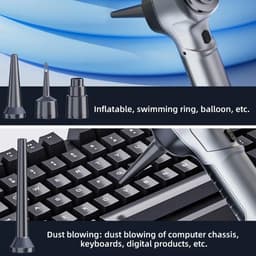 Draagbare Stofzuiger - Handreiniger - Auto Interieur - Sterke Zuigkracht - 500 Gram Capaciteit - Zilver — thumbnail 2