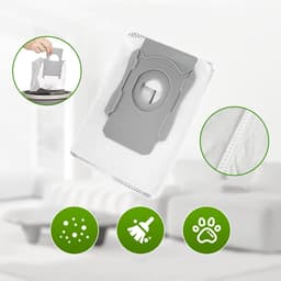 onderdelen compatibel met stofzuiger iRobot Roomba S9/S9 Plus - Inhoud van de set: 2 x rolborstels 3 x HEPA-filter 3 x zijborstels 3 x stofzak - hoogwaardige vervanging — thumbnail 2