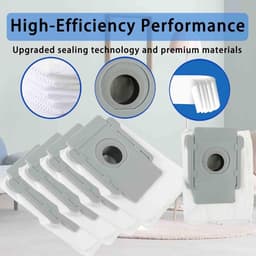 24stuks - stofzakken - stofzuiger zakken geschikt voor iRobot Roomba I7 E5 E6 S9 S9+ wegwerpbaar - robot stofzuiger stofzakken - Clean Base afzuigstation — thumbnail 2