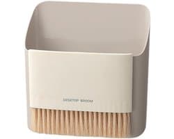 Tafelbezem en veegschep - Mini bezem set - Kruimels opruimen - Compact ontwerp - 16 x 7.5 x 17 cm