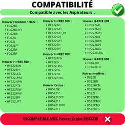 26V-netlader, compatibel met de Hoover Freedom FD22 H-FREE 100, 200, 500, 700 en 800 stofzuiger van Phonillico® — thumbnail 5