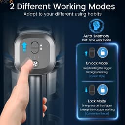 Draadloze Steelstofzuiger – Steelstofzuiger – Snoerloze Stofzuiger – Handstofzuiger – Accu Stofzuiger – 2500 mAh Batterij – 1,2 Liter Stofbak — thumbnail 3