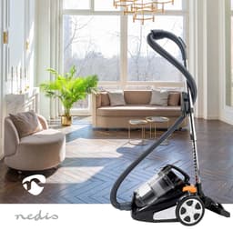 Nedis Zakloze Stofzuiger - Zakloos - 700 W - Stof capaciteit: 3.0 l - Combi-Borstel - Actieradius: 8.50 m - HEPA-luchtfilter - Antraciet / Oranje / Zwart — thumbnail 2