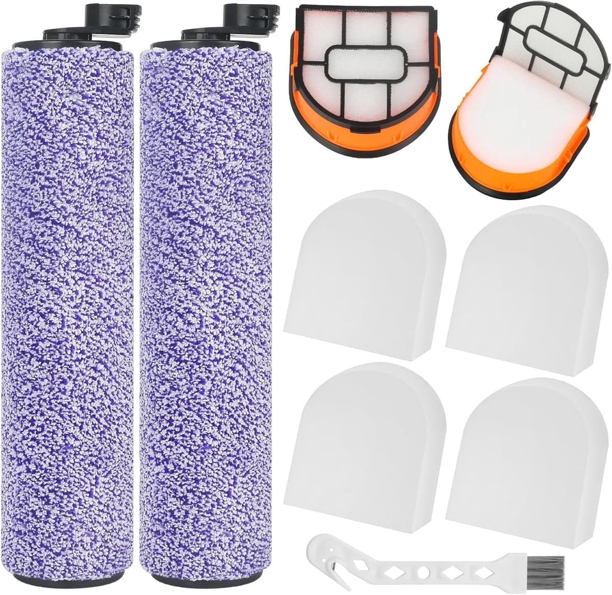 Geschikt voor Shark HydroVac HydroVac XL 3-in-1 / Draadloze Pro XL WDB1F accessoireset (2 roterende borstels, 2 filters, 4 katoenen filterpads) — afbeelding 1