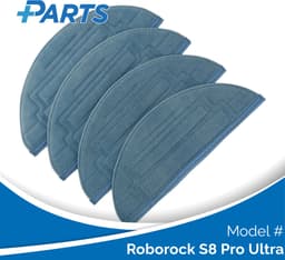 Roborock S8 Pro Ultra Dweilpads (4 Stuks, Plus.Parts® alternatief voor 8.02.0198) — thumbnail 1