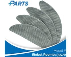 iRobot Roomba j5570 Dweilpads (4 Stuks, Plus.Parts® alternatief voor 4822643)