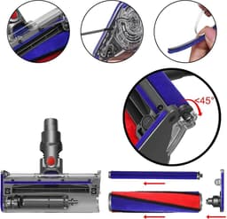 9 stuks pluche strips - Zachte pluche strips accessoires voor Dyson V6 V7 V8 V10 V12 V15 DC58 DC59 DC62 DC72 DC74 stofzuiger reinigingskoppen reserveonderdelen — thumbnail 5