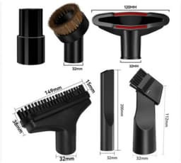 Geschikt voor Philips Stofzuigeraccessoires: 6-delige 2-in-1 Ronde PP Borstelkop (32mm Binnen diameter) — thumbnail 3