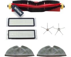 SQOON® Vervangingsset geschikt voor Roborock S5/S6 serie - 7-delige onderhoudskit voor robotstofzuiger - Gelijk aan originele onderdelen - Voor grondig en regelmatig onderhoud