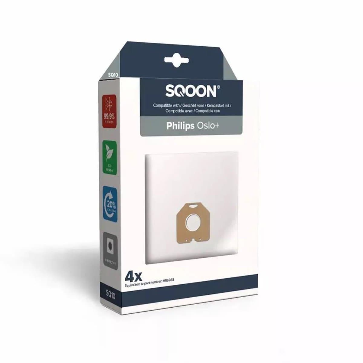 SQOON Stofzuigerzak Philips Oslo doos a 4 stuks — afbeelding 1