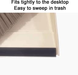 Stoffer en blik - Reinigingsset - Bureau reinigen - Getande vuilopvangrand - 26 cm - Blauw — thumbnail 5