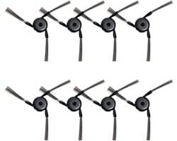 Zijborstels Stofzuiger - Reserveonderdelen Robot - Huis Schoonhouden - Zachte Nylon Haren - 8 Stuks - Zwart