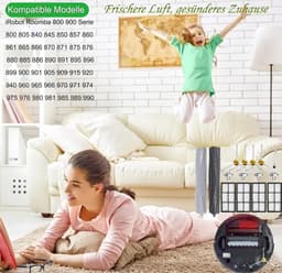 11 stuks stofzuigeraccessoires voor iRobot Roomba 800 900 Serie 860 865 866 870 871 875 876 880 886 896 960 966 971 976 980 981 -1 paar rolborstel + 4 filter + 4 zijborstel met 4 schroef +1 detail borstel — thumbnail 5