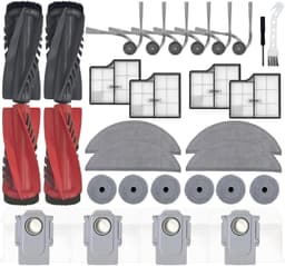 30 stuks -geschikt voor Roborock Saros 10/ G 30 - decoratieve accessoires - accessoireset - 4 hoofdborstels,4 stofzakken, 4 dweilpads,4 HEPA-filters ,6 Randdoek ,6 zijborstels, — thumbnail 1