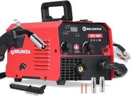 Lasapparaat MIG - Inverter lasapparaat - Metaalverbindingen maken - Gasloos lassen - 130 A - Rood — thumbnail 1