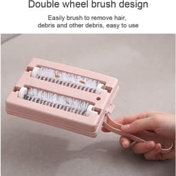 Handmatige Veegmachine - Kruimel Vanger - Tafel Reinigen - Dubbele Borstel - 26 cm - Blauw — thumbnail 5