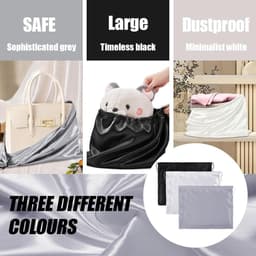 Dailygoods- Stofzakken 3 stuks - Stofdicht - Opbergtas - Reisopbergzakje - Trekkoord - 50x40 cm - Polyester - Opbergzak — thumbnail 3