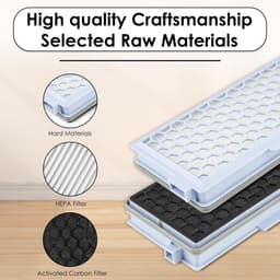 4 stuks vervangende HEPA-filters Guard S1 / L1, voor Miele Guard S1 / L1, Compact C1 en C2 / Complete C2 en C3 S8340 stofzuigers, 2 HEPA-filters + 2 Airclean uitlaatfilters en motorbescherming — thumbnail 2