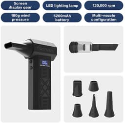 Casa Living Draagbare Stofzuiger / Blazer - Draadloos - 4 Snelheden Turbo - 120.000 RPM - Langdurige Accu - Snelle Reiniging — thumbnail 1