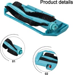 Robot Stofzuiger Onderdelen - Vervangingsset Borstel - Reiniging Efficiëntie - Naadloze Installatie - 2 Stuks - Zwart — thumbnail 3