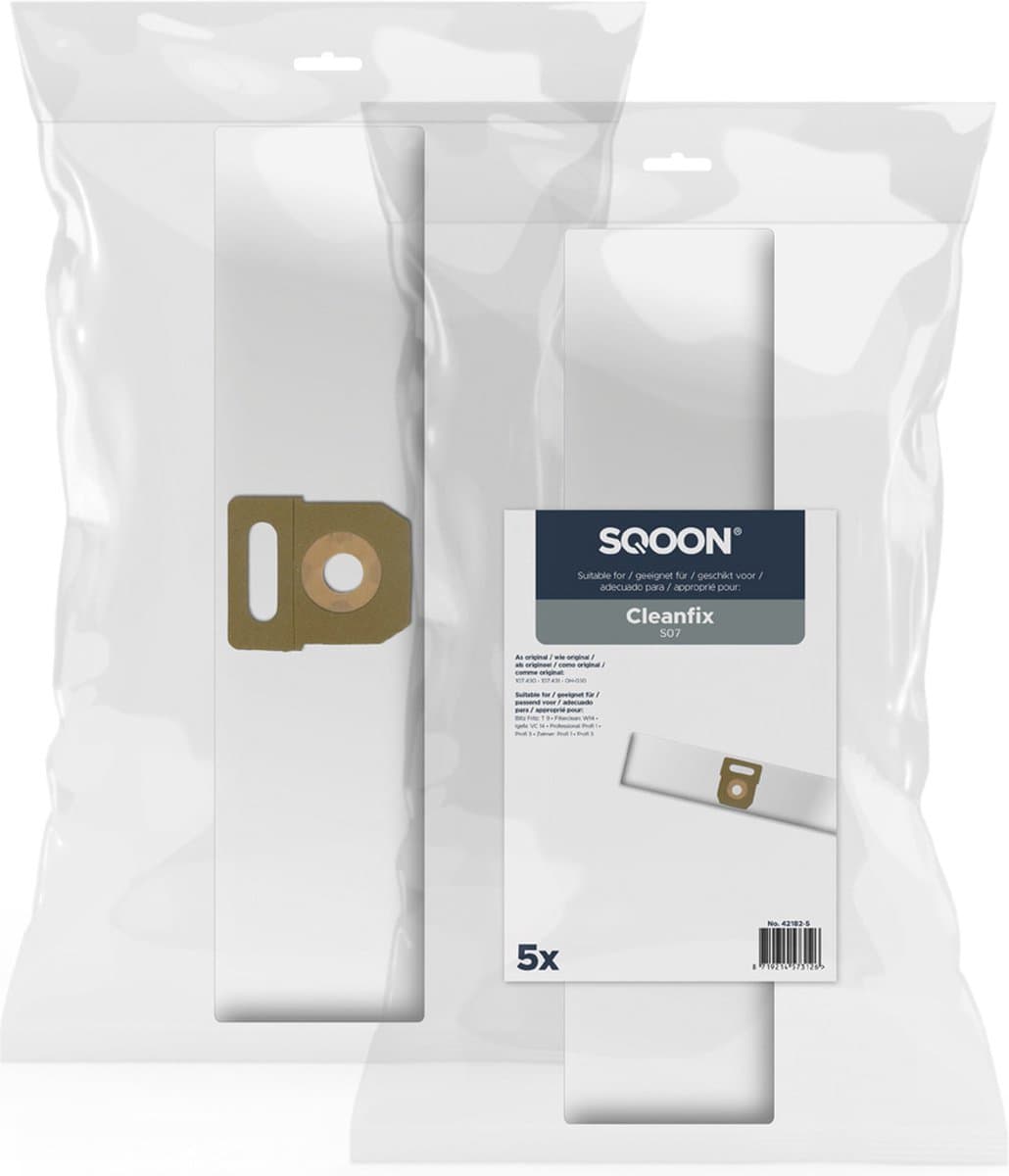 Stofzuigerzakken geschikt voor Cleanfix S07 5 stuks - filter — afbeelding 1