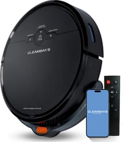 CleanDays Robotstofzuiger met dweilfunctie - Slimme navigatie - Dweilrobot - Robotstofzuiger met laadstation - Werkt met huisdieren - Inclusief Nederlandstalige app & afstandsbediening - D2-001 — thumbnail 4