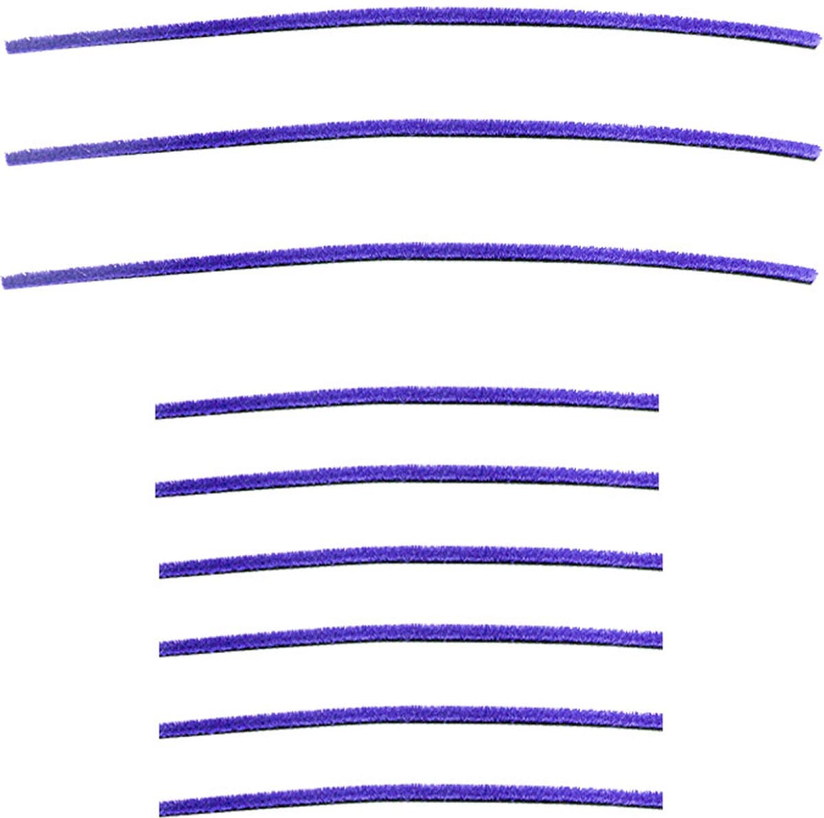 Somstyle Vilt Strips Geschikt voor Dyson V6, V7, V8, V10 & V11 Rolreiniger Set - 9 Stuks - Stofzuiger Accessoires - Zachte Pluche Strip voor Mondstuk - Paars — afbeelding 1