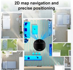 M7S PRO Robot Stofzuiger, Droog en Nat Dweilen Combo, Smart Mapping, WiFi App, 4KPa Zuigkracht, Borstelloze Motor, Werkt met Alexa en Google Assistant, Ideaal voor Huisdierhaar, Tapijt, Harde Vloer — thumbnail 3