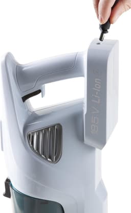 DOMO DO233SV Steelstofzuiger Draadloos 2-in-1 - Stofzuiger Zonder Zak - Kruimelzuiger - 18.5V - HEPA Filter - Blauw/Wit — thumbnail 3