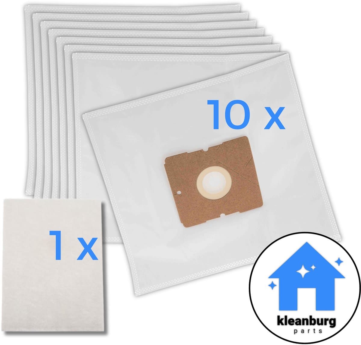 Kleanburg® - Geschikt voor Inventum - Tomado - Princess - PH95 - Stofzuigerzakken - 10 stuks — afbeelding 1
