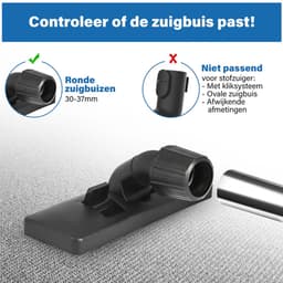Stofzuigermond universeel - Zuigmond - Parketborstel - Stofzuigerborstel universeel - Geschikt voor Miele, Philips, AEG, Electrolux, Nilfisk, Rowenta etc. - 30 tot 37mm - Premium kwaliteit — thumbnail 4