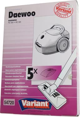 Variant papieren stofzuigerzakken geschikt voor DAEWOO RC 300-350-400-410-410 - 5 stuks — thumbnail 2
