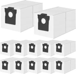 12 Stuks Stofzuigerzakken geschikt voor Dreame L20/X40/X50 Ultra Complete, L10s/L10/L40s/L10s Pro/L40/L50 Ultra, geschikt voor Mova E30/P50 Pro Ultra Stofzuiger - Stofzuigerzakken - 3,2 Stofzuigerzakken met Grote Capaciteit — thumbnail 1